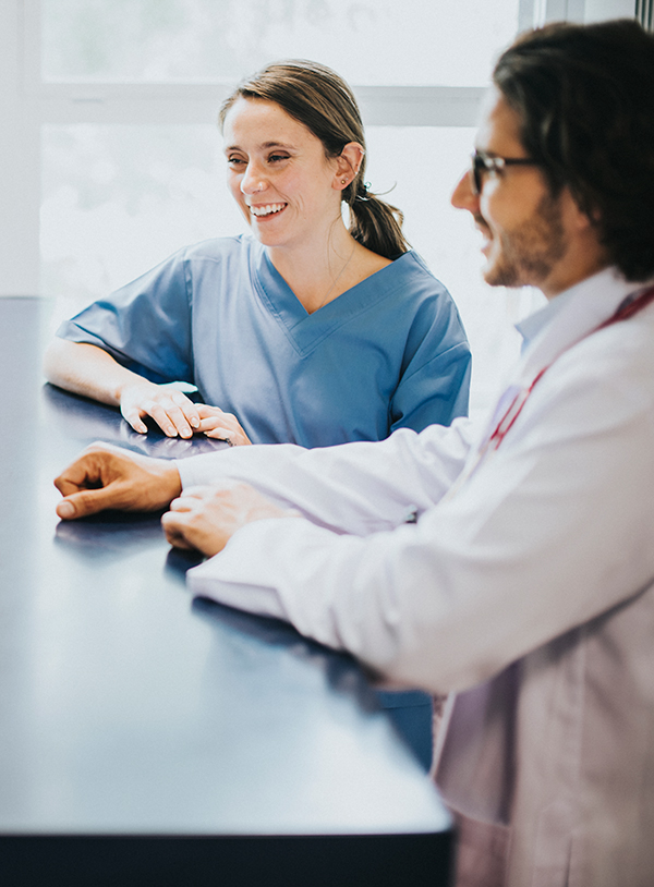 two doctors talking
